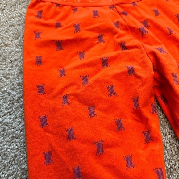 Savage Fenty Orange Logo Lounge Leggings XS - Picture 6 of 8